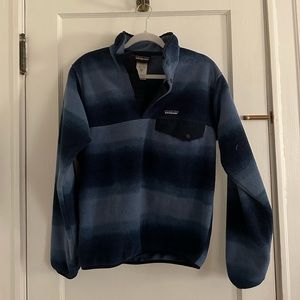Patagonia fleece hand dipped navy blue synchilla fleece